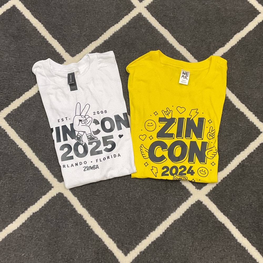 2 Zumba ZINCON  t shirts